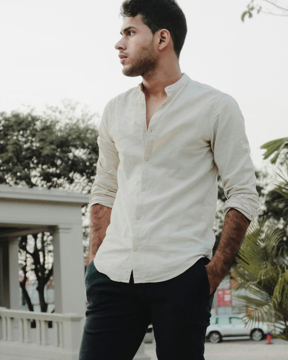 The overshirt worn open over a tee