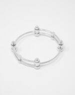 Rosette bracelet in sterling silver
