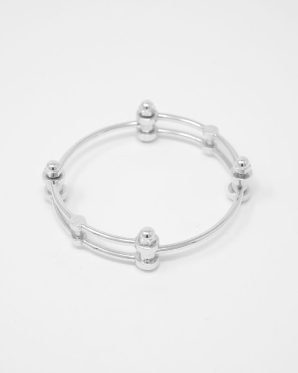 Rosette bracelet in sterling silver